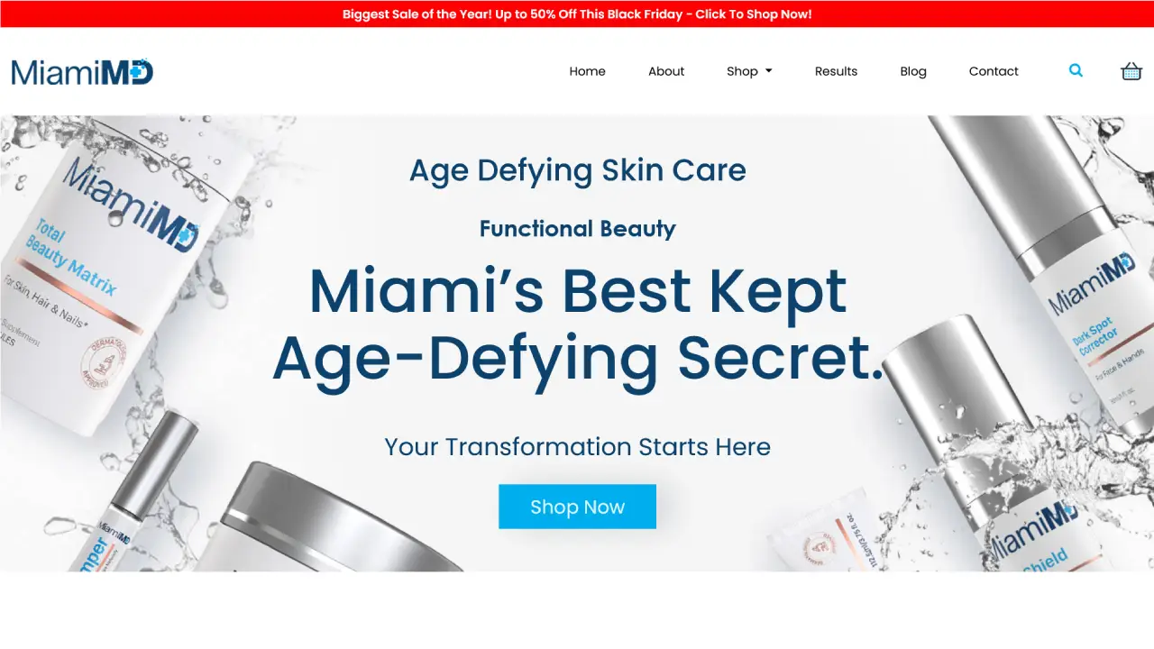 Miami MD Reviews - Skincare Products Banner Image
