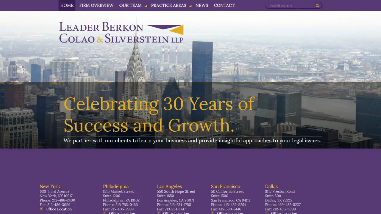 Leader Berkon Colao & Silverstein LLP Reviews - Website