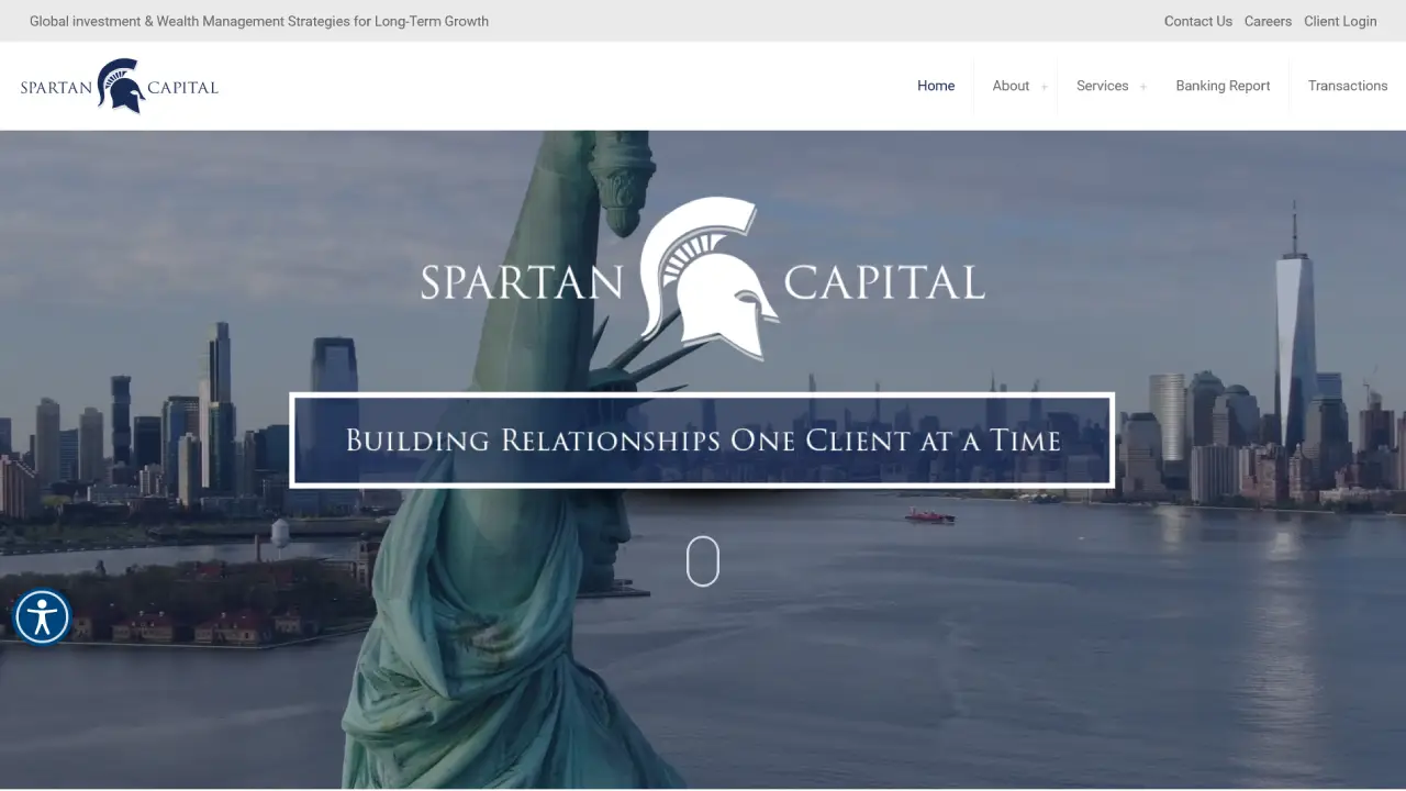 A professional-looking website of Spartan Capital Securities LLC